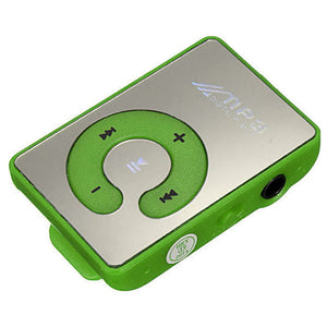 MP3 Player w/SD Card Expansion Slot & Mirror Front in Green
