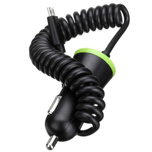 iTD Gear 3.4A Car Charger with Micro USB Coiled Cable