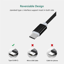 2 Pack: USB Type C 6 Foot Nylon Braided Data Sync & Charging Cables in Black
