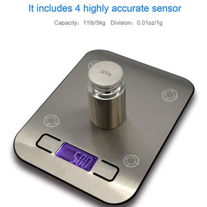 Digital Kitchen Multi-Function Food Scale Stainless Steel
