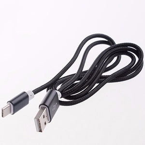 2 Pack: USB Type C 6 Foot Nylon Braided Data Sync & Charging Cables in Black