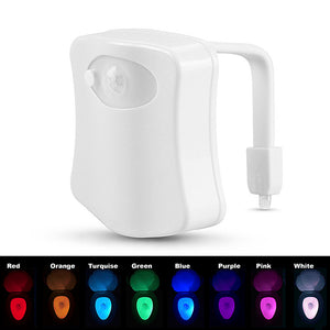 8-Color Motion Activated Toilet Nightlight (Fits ANY Toilet)