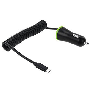 iTD Gear 3.4A Car Charger with Micro USB Coiled Cable