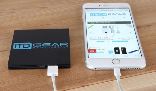 iTD Gear 2600mAh Power Bank with LED Power Indicator in Black