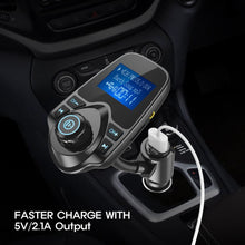 Bluetooth Wireless In-Car FM Transmitter Radio Adapter w/5V 2.1A USB Port