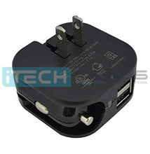 Baytek 2 in 1 Car & Home Charger w 2 USB Charging Ports (AC & DC) in Black