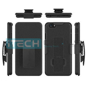 iTD Gear iPhone 7 Plus Protective Holster/Case with Kick Stand, Secure Grip & Belt Clip