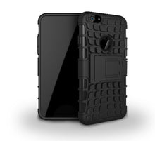 Combo iPhone 6 Grain Case With Stand in Black/Black