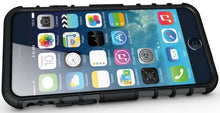 Combo iPhone 6 Grain Case With Stand in Black/Black