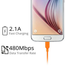 2 Pack: JBL Extra Durable 3ft 2 in 1 Sync & Charge Micro USB Data Cable in Orange