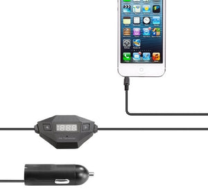 In Car Universal Wireless FM Transmitter with USB Car Charger