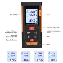 Accurate Laser Distance Meter w/ Battery & Case - 196' Measurement Device