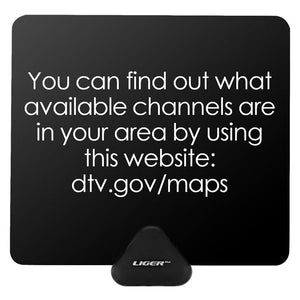 Liger Ultra-Thin TV Indoor Antenna HDTV FREE Digital HDTV