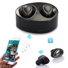 True Wireless Bluetooth Free Stereo Earbuds Twin Headset w/ Rechargeable Base