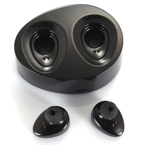 True Wireless Bluetooth Free Stereo Earbuds Twin Headset w/ Rechargeable Base