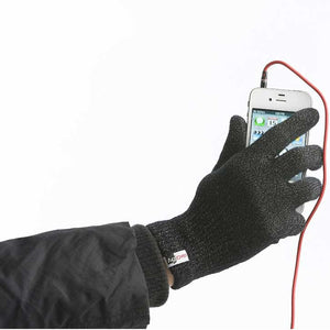 A-Gloves UNI-960002 Unisex Sport Touchscreen Gloves in Medium/Large in Charcoal Grey