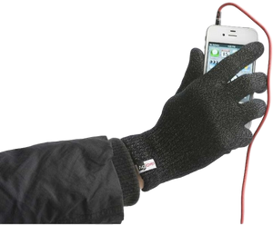A-Gloves UNI-960002 Unisex Sport Touchscreen Gloves in Medium/Large in Charcoal Grey