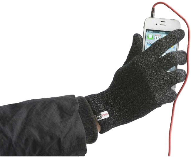 A-Gloves UNI-960002 Unisex Sport Touchscreen Gloves in Medium/Large in Charcoal Grey