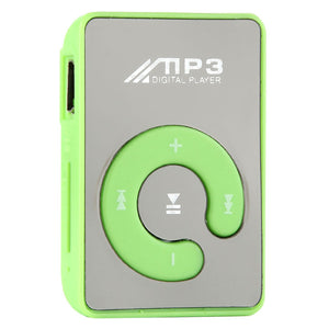 MP3 Player w/SD Card Expansion Slot & Mirror Front in Green
