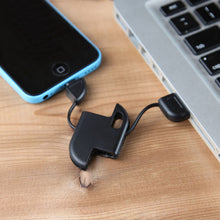 8 Pin iPhone / iPod / iPad USB Cable Keychain