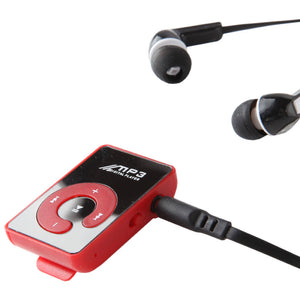 MP3 Player w/SD Card Expansion Slot & Mirror Front in Red