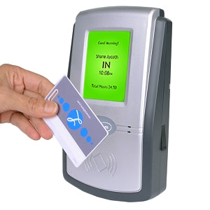 Lathem PC600 3.2" Touchscreen Time Clock System Kit w/15 Employee Proximity Badges & PayClock Software
