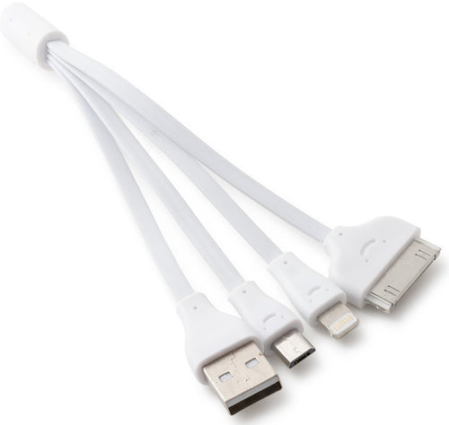 2 PACK: Mini 3-in-1 USB, Micro-usb, & 30-pin Data/Charge Cable