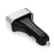 48W 9.6A 4-Port USB Port Car Charger with SmartID Technology in Black
