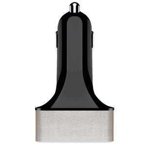 48W 9.6A 4-Port USB Port Car Charger with SmartID Technology in Black