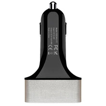48W 9.6A 4-Port USB Port Car Charger with SmartID Technology in Black