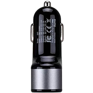 Universal 3-Port Rapid Portable (5.1A) USB Car Charger in Black