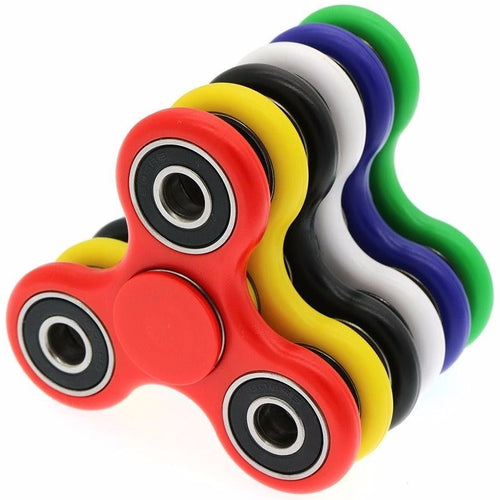 4 Pack: Fidget Tri Spinner Focus Toys ABS Finger Ball For Kids and Adult (Assorted Colors)