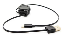 2 PACK: Retractable 8pin to USB Data/Charging Cable for iPhone Black