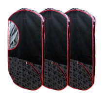 3 Pack: Samsonite Garment Bag w/ Bonus Shoe Cleaning Mitt in Black/Red