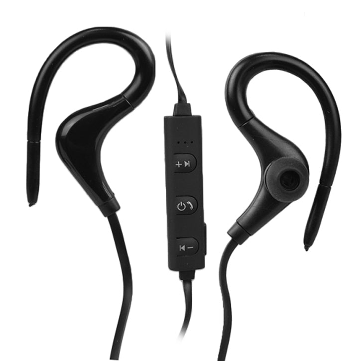 Sports Rechargeable Bluetooth Wireless Stereo Headset with Microphone in Black
