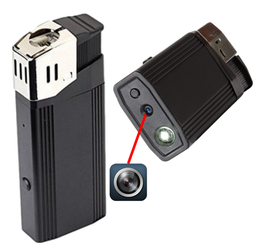 USB Lighter & Flashlight w/Hidden Full HD Spy Camera