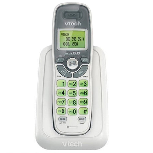 Vtech 6.0 Interference-Free Digital Single Handset Cordless Phone with Call Waiting & ID in White