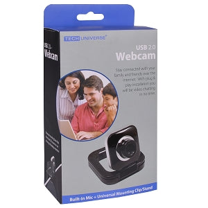 Tech Universe TU1513 640x480 USB 2.0 Webcam w/Built-in Microphone (Black)