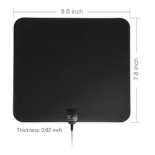 iTD Gear Ultra Thin Amplified Indoor TV Antenna for FREE Digital HDTV in Black