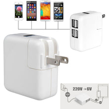 Universal CR-021 4-Port USB Wall Charger in White
