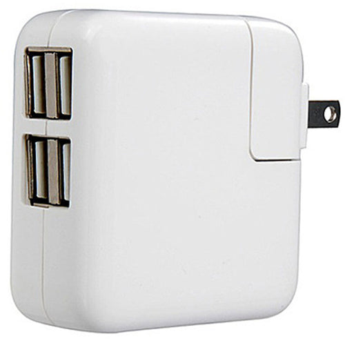 Universal CR-021 4-Port USB Wall Charger in White