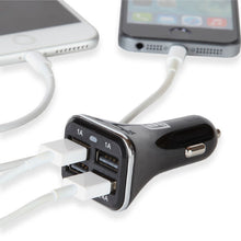 iTD Gear 4 Port USB High Speed Powerful 35 Watt Car Charger in White